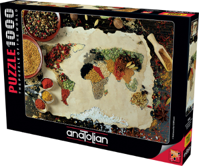 Baharatlı Dünya Haritası / Herbal World Map (1000 parça)